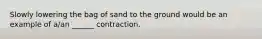 Slowly lowering the bag of sand to the ground would be an example of a/an ______ contraction.