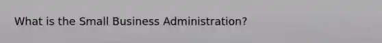 What is the Small Business Administration?