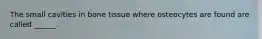 The small cavities in bone tissue where osteocytes are found are called ______.