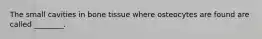 The small cavities in bone tissue where osteocytes are found are called ________.