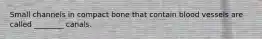 Small channels in compact bone that contain blood vessels are called ________ canals.