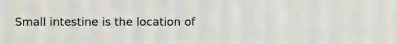 Small intestine is the location of