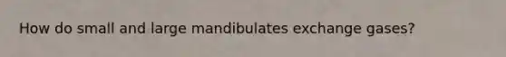 How do small and large mandibulates exchange gases?