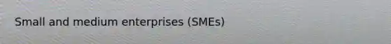 Small and medium enterprises (SMEs)