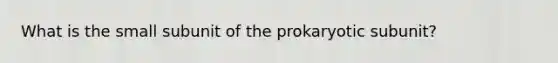 What is the small subunit of the prokaryotic subunit?