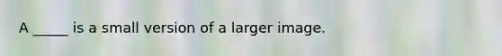 A _____ is a small version of a larger image.