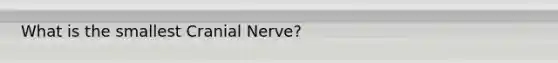 What is the smallest Cranial Nerve?