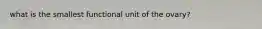 what is the smallest functional unit of the ovary?