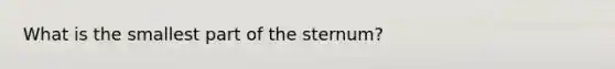 What is the smallest part of the sternum?