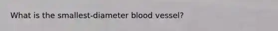 What is the smallest-diameter blood vessel?