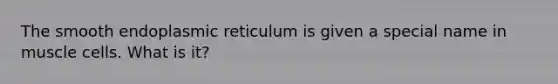 The smooth endoplasmic reticulum is given a special name in muscle cells. What is it?