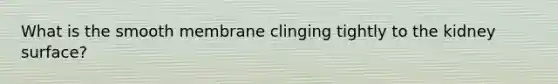 What is the smooth membrane clinging tightly to the kidney surface?