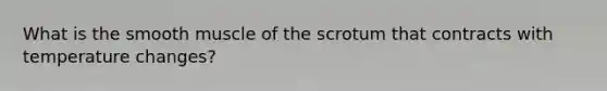 What is the smooth muscle of the scrotum that contracts with temperature changes?