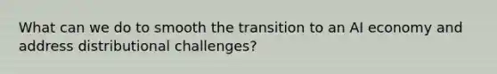 What can we do to smooth the transition to an AI economy and address distributional challenges?