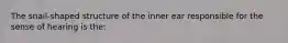 The snail-shaped structure of the inner ear responsible for the sense of hearing is the: