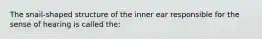 The snail-shaped structure of the inner ear responsible for the sense of hearing is called the: