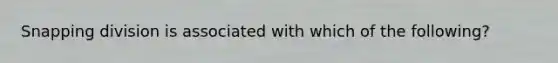 Snapping division is associated with which of the following?