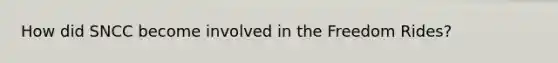 How did SNCC become involved in the Freedom Rides?
