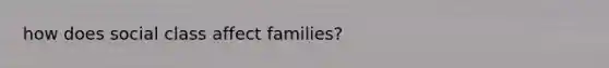 how does social class affect families?