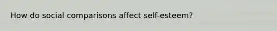 How do social comparisons affect self-esteem?