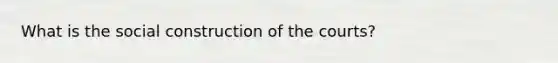 What is the social construction of the courts?
