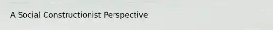 A Social Constructionist Perspective