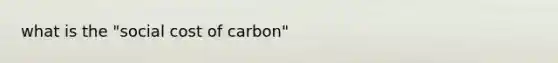 what is the "social cost of carbon"