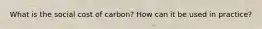 What is the social cost of carbon? How can it be used in practice?