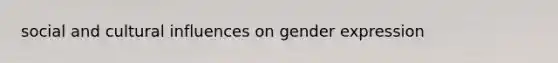 social and cultural influences on gender expression