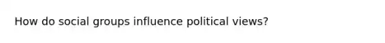 How do social groups influence political views?