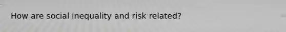 How are social inequality and risk related?