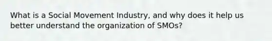 What is a Social Movement Industry, and why does it help us better understand the organization of SMOs?