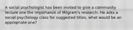 A social psychologist has been invited to give a community lecture one the importance of Milgram's research. He asks a social psychology class for suggested titles, what would be an appropriate one?