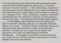 Social psychologists have documented that feeling good about ourselves and maintaining positive self-esteem is a powerful motivator of human behavior -- In the United States, members of the predominant culture typically think very highly of themselves and view themselves as good people who are above average on many desirable traits --Often, our behavior, attitudes, and beliefs are affected when we experience a threat to our self-esteem or positive self-image. --Psychologist Leon Festinger (1957) defined _____ as psychological discomfort arising from holding two or more inconsistent attitudes, behaviors, or cognitions (thoughts, beliefs, or opinions). -- Festinger's theory of cognitive dissonance states that when we experience a conflict in our behaviors, attitudes, or beliefs that runs counter to our positive self-perceptions, we experience psychological discomfort (dissonance). -- For example, if you believe smoking is bad for your health but you continue to smoke, you experience conflict between your belief and behavior