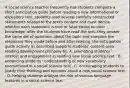 A social science teacher frequently has students complete a short anticipation guide before reading a new informational or expository text. students read several carefully constructed statements related to the text's content and must decide whether each statement is true or false based on prior knowledge. after the students have read the text, they answer the same set of questions about the topic and compare the responses they made before and after reading. the anticipation guide activity as described supports students' content-area reading development primarily by: A. promoting students ' interest and engagement in reading new social science text . B. enhancing students ' understanding of new vocabulary encountered in a social science text . C. encouraging students to justify their thinking and opinions about a new social science text . D. helping students analyze the role of various language features in a social science text .