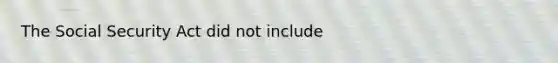 The Social Security Act did not include