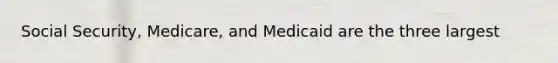 Social Security, Medicare, and Medicaid are the three largest