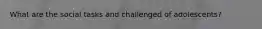 What are the social tasks and challenged of adolescents?