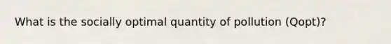 What is the socially optimal quantity of pollution (Qopt)?