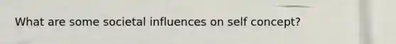 What are some societal influences on self concept?