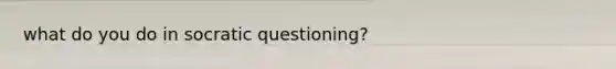 what do you do in socratic questioning?