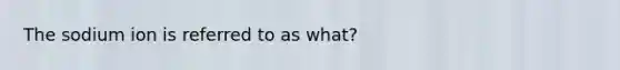 The sodium ion is referred to as what?