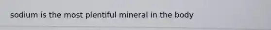 sodium is the most plentiful mineral in the body