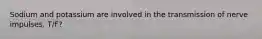 Sodium and potassium are involved in the transmission of nerve impulses. T/F?