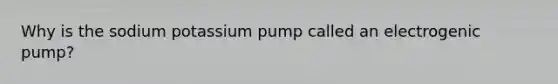 Why is the sodium potassium pump called an electrogenic pump?