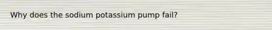 Why does the sodium potassium pump fail?