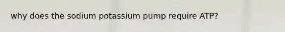 why does the sodium potassium pump require ATP?