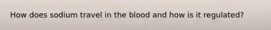 How does sodium travel in the blood and how is it regulated?