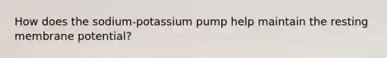 How does the sodium-potassium pump help maintain the resting membrane potential?