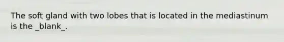 The soft gland with two lobes that is located in the mediastinum is the _blank​_.